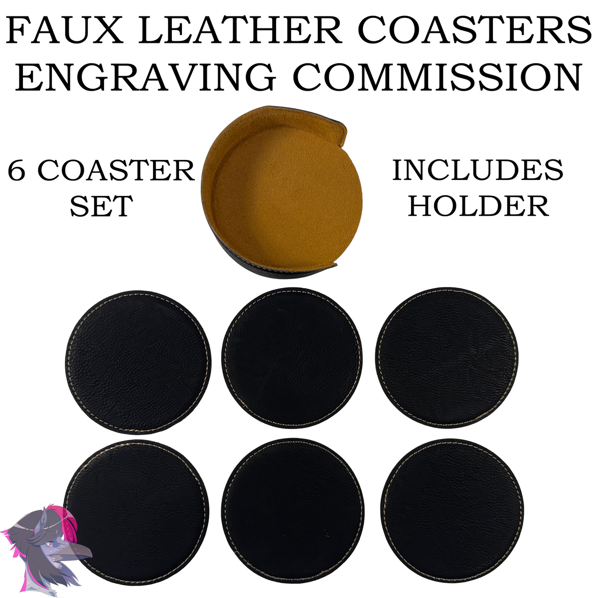 Leather Coaster Commission by Crowtaur