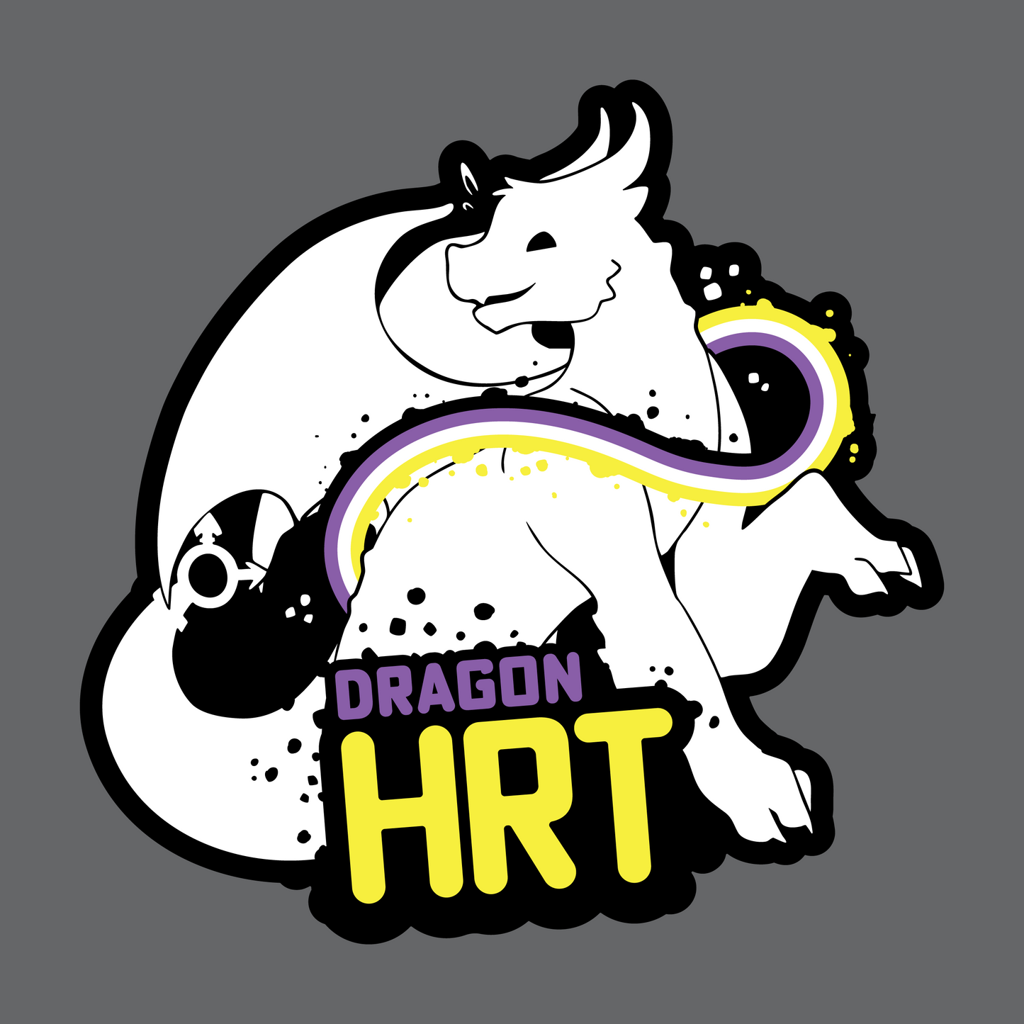Dragon HRT Non-Binary Sticker