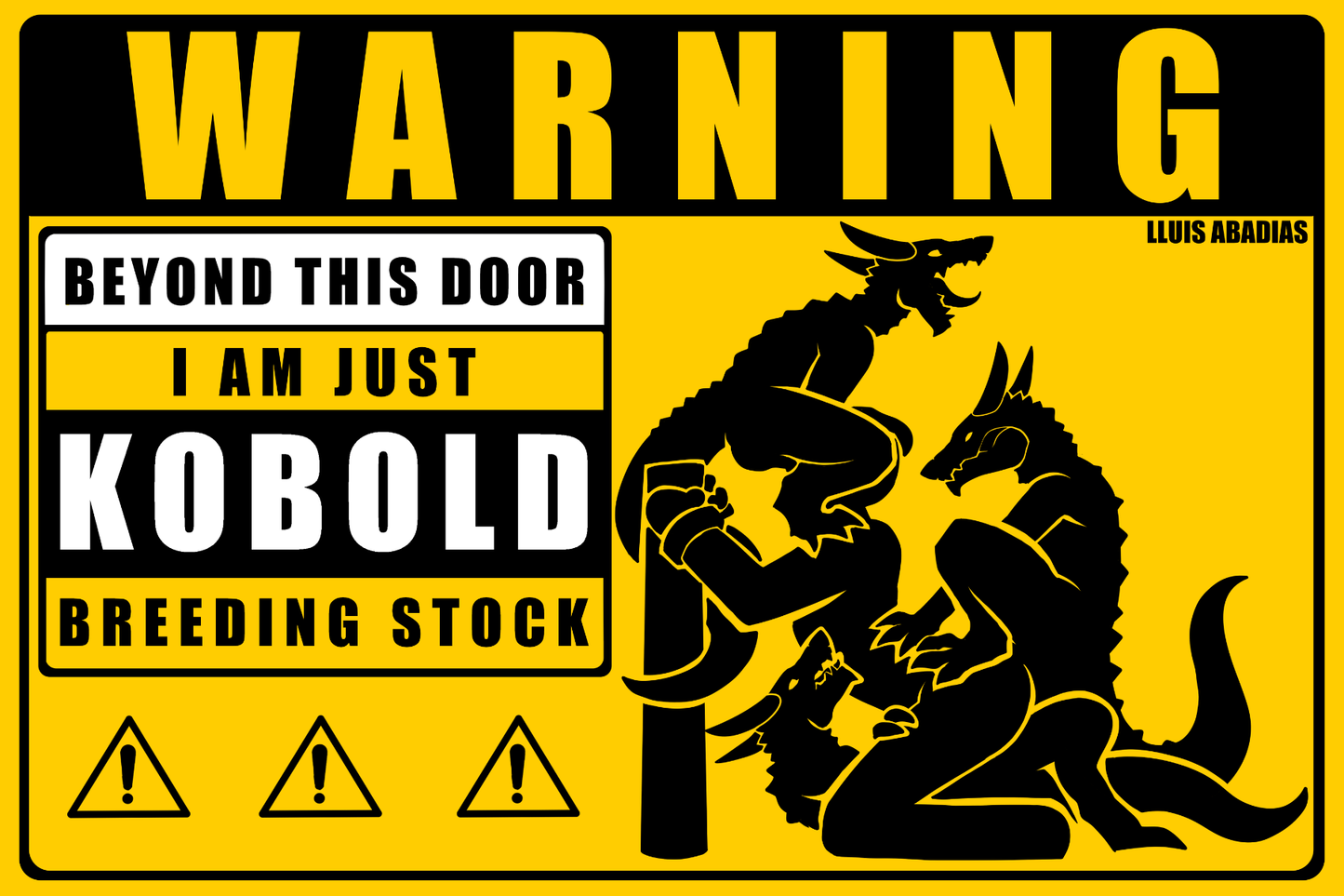 Warning: Kobolds Sticker (NSFW)