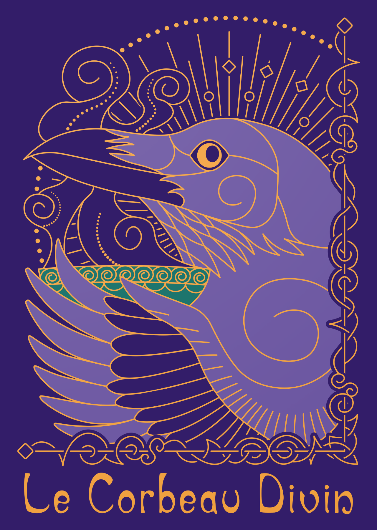 Le Corbeau Divin (Divine Corvid) Print