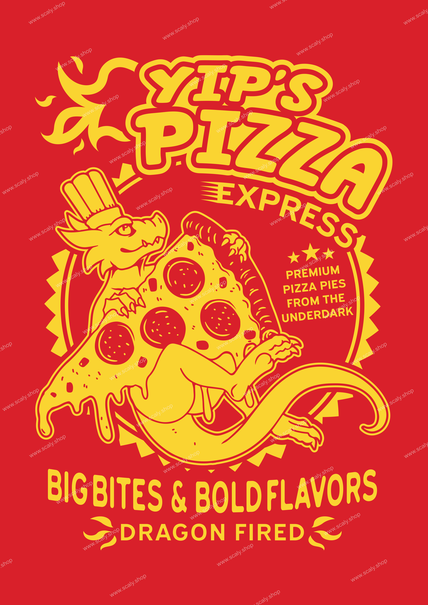 Yip's Pizza Print
