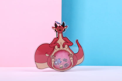 Vore Dragon Acrylic Shaker Charm