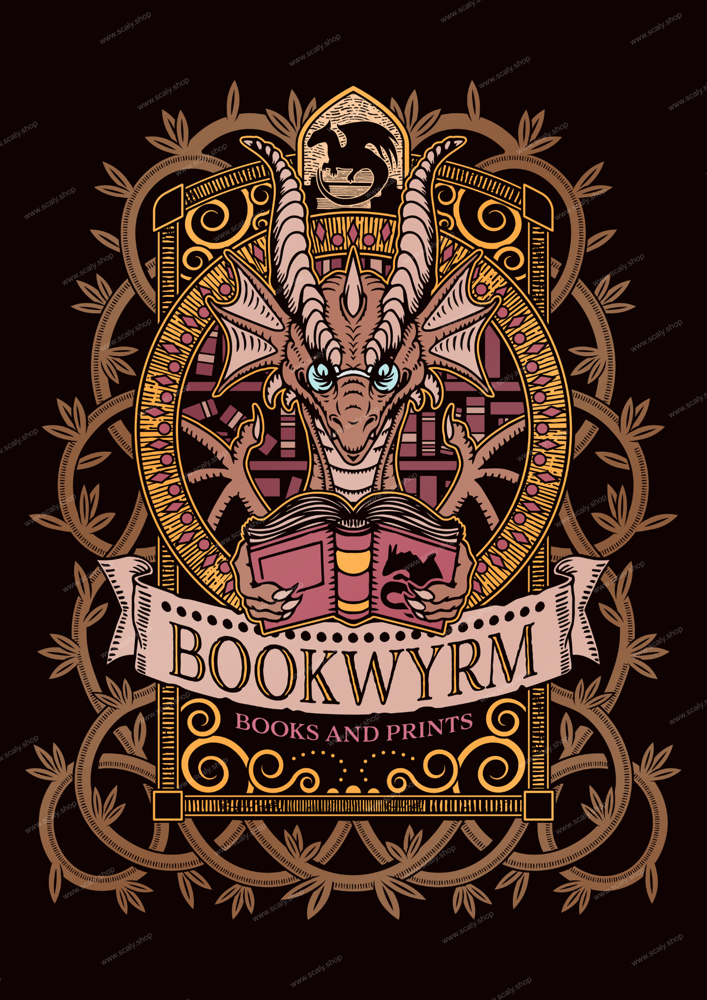 Bookwyrm A3 Print