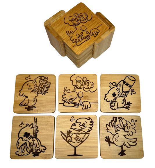 Drinky Crow Coasters
