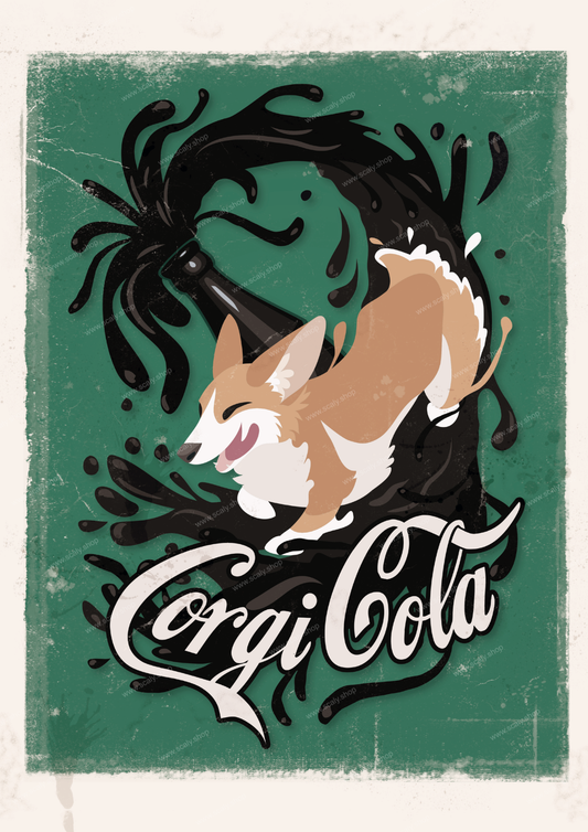 Corgi Cola A3 Print