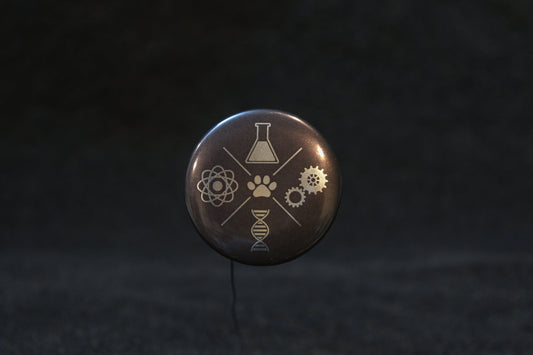 Science Fur Button Pin