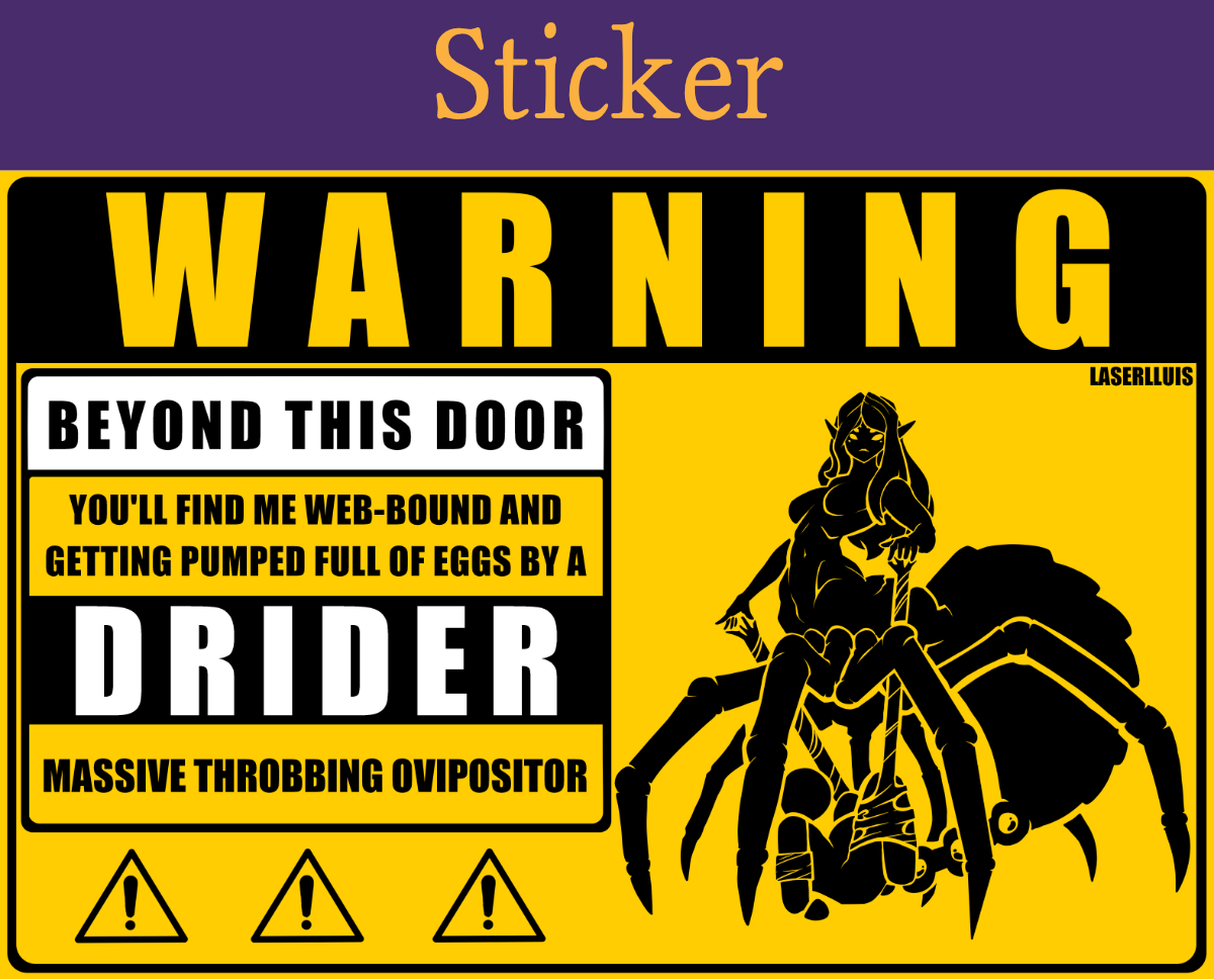 Warning: Drider Sticker (NSFW) – Scaly Shop