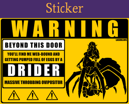 Warning: Drider Sticker (NSFW)