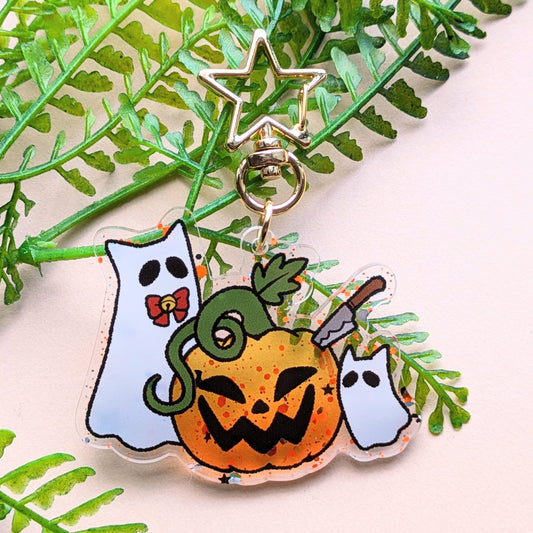 Halloween Ghosts & Pumpkin Charm