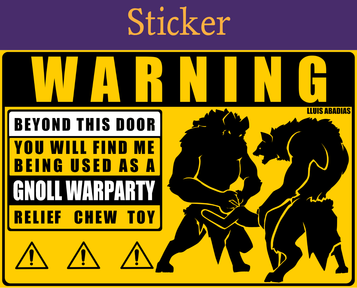 Warning: Gnoll Warparty Sticker (NSFW)