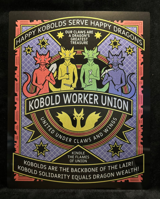 Kobold Worker Union 8x10" Metal Print