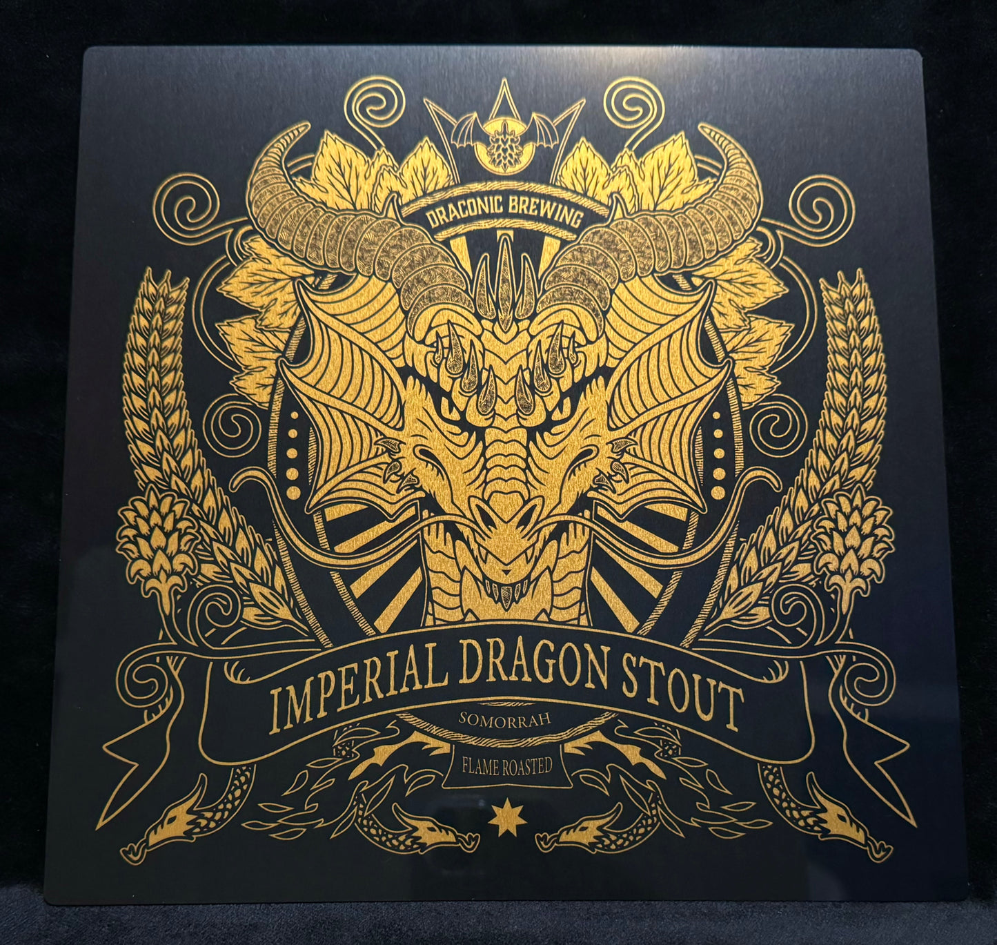 Imperial Dragon Stout 10x10" Metal Print