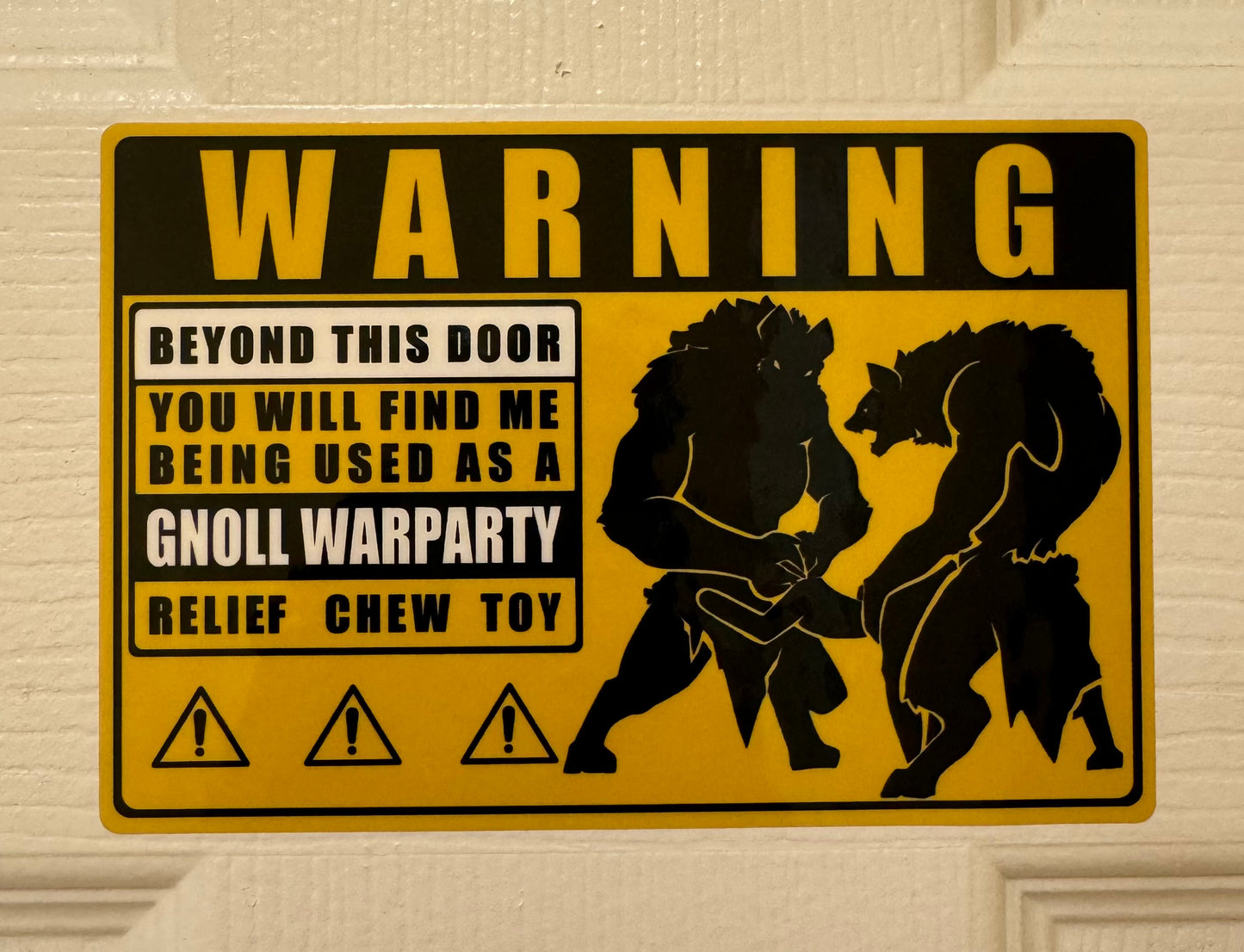 Warning: Gnoll Warparty Sticker (NSFW)