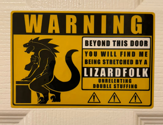 Warning: Lizardfolk Sticker (NSFW)