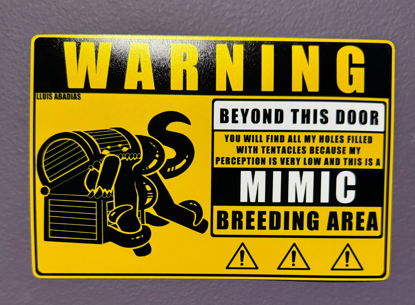 Warning: Mimic Metal Sign (NSFW)