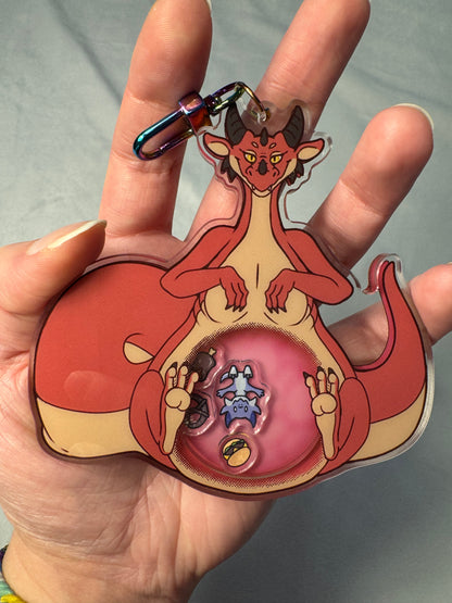 Vore Dragon Acrylic Shaker Charm