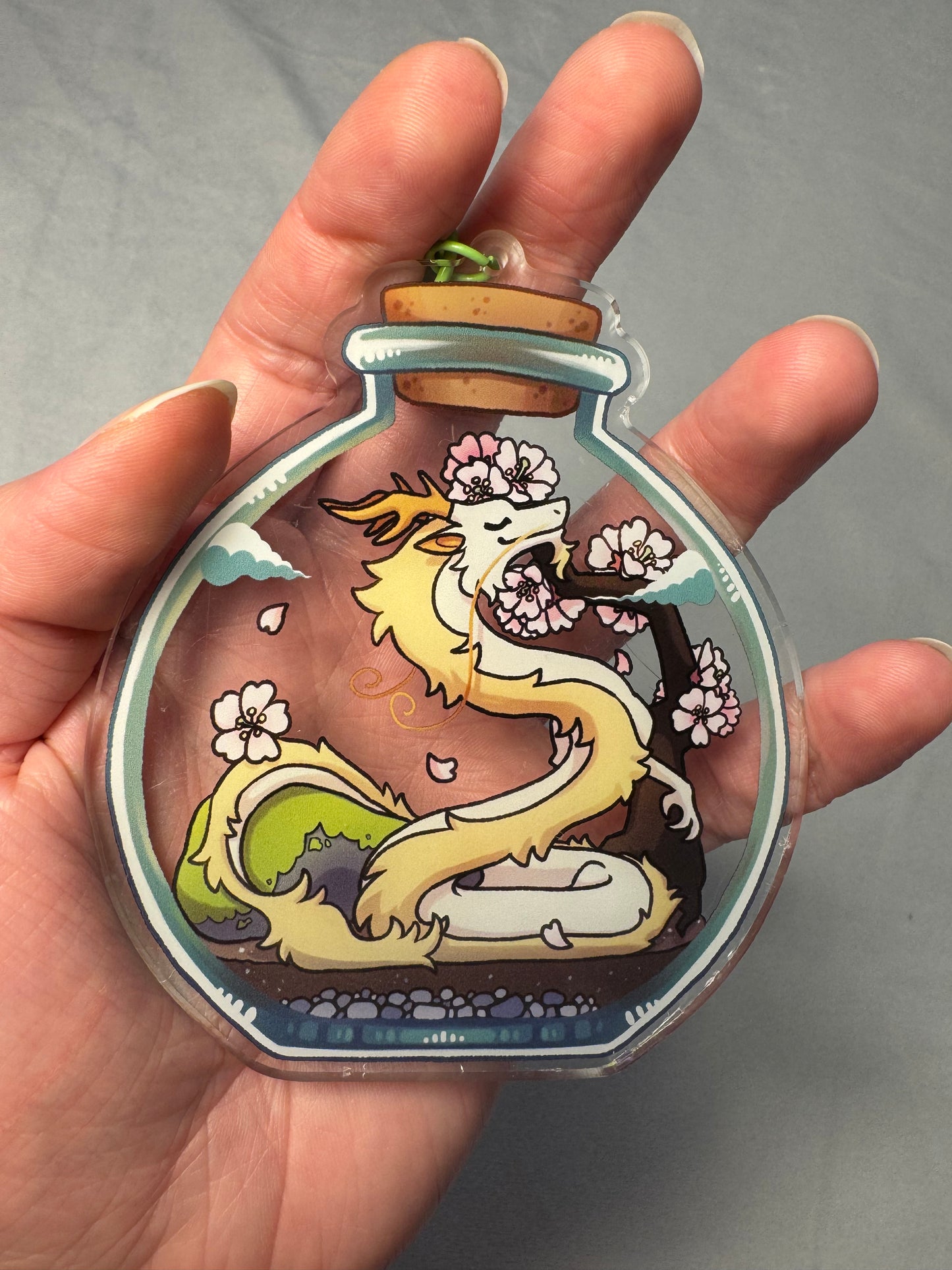 Terrarium Dragon Acrylic Charm