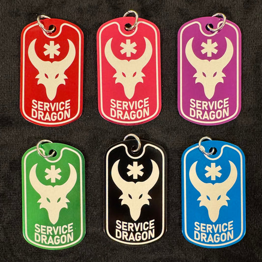 Service Dragon Dog Tag Necklace