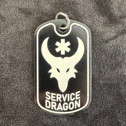 Service Dragon Dog Tag Necklace