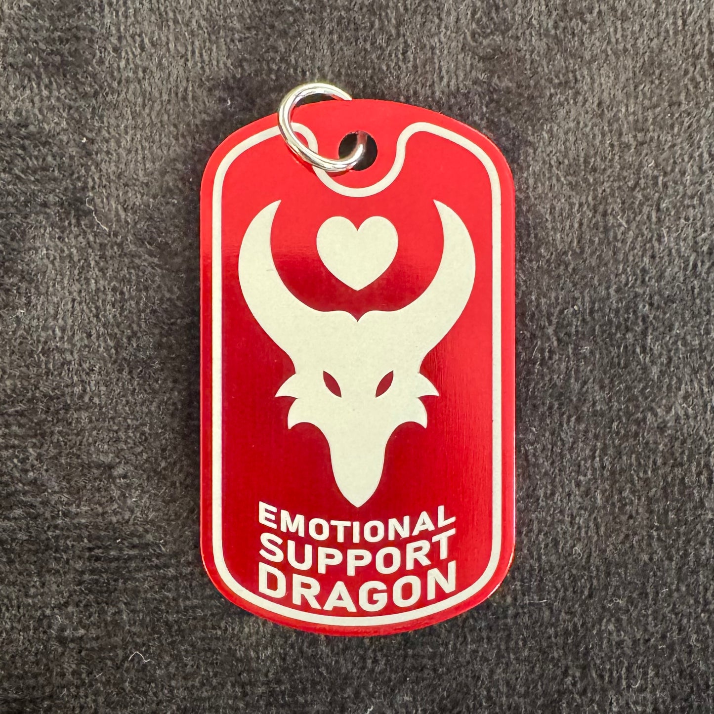 Emotional Support Dragon Dog Tag Necklace