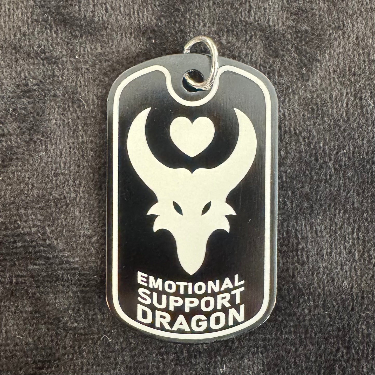 Emotional Support Dragon Dog Tag Necklace