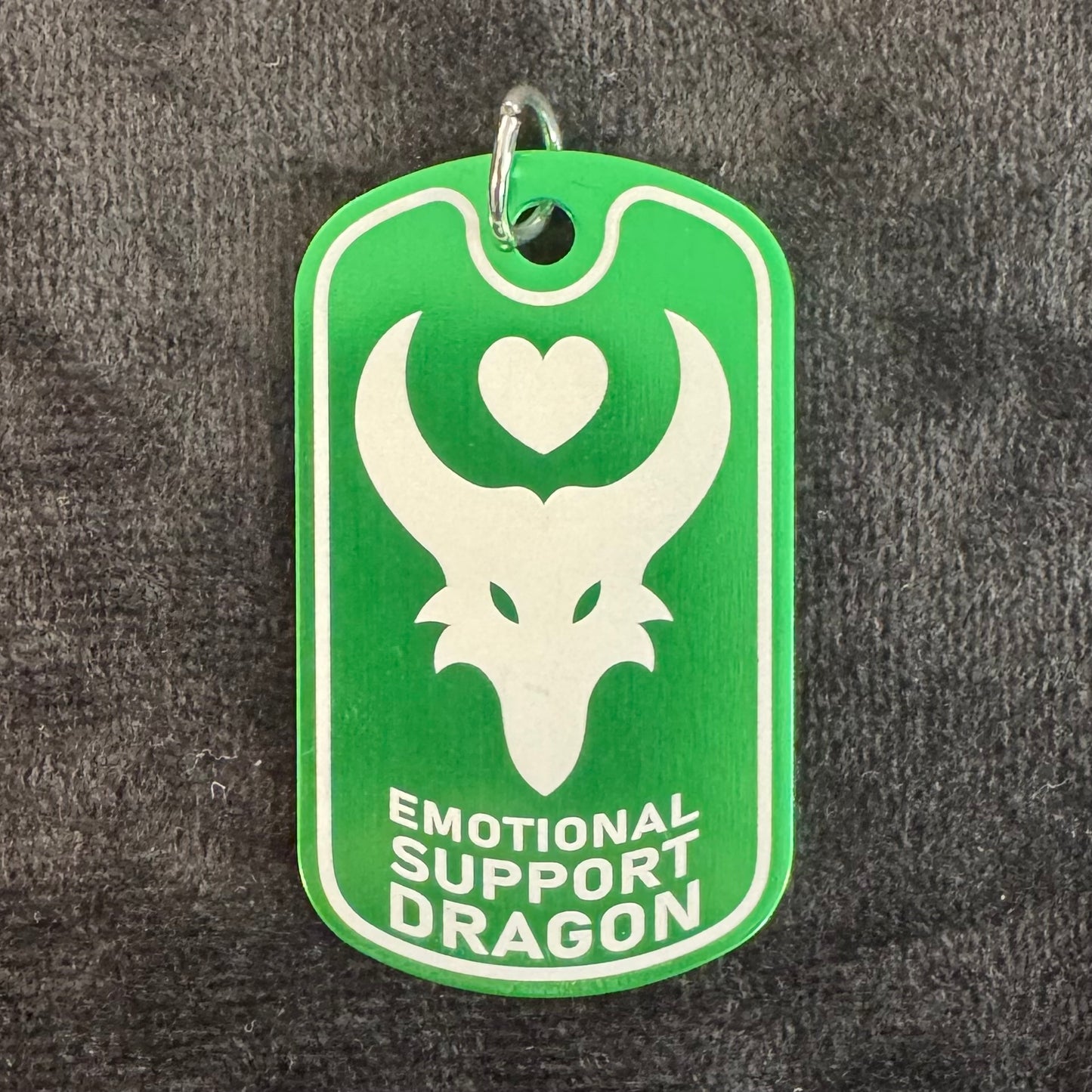 Emotional Support Dragon Dog Tag Necklace