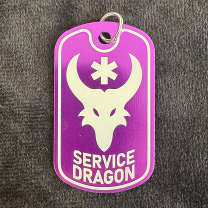 Service Dragon Dog Tag Necklace