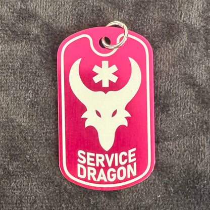 Service Dragon Dog Tag Necklace