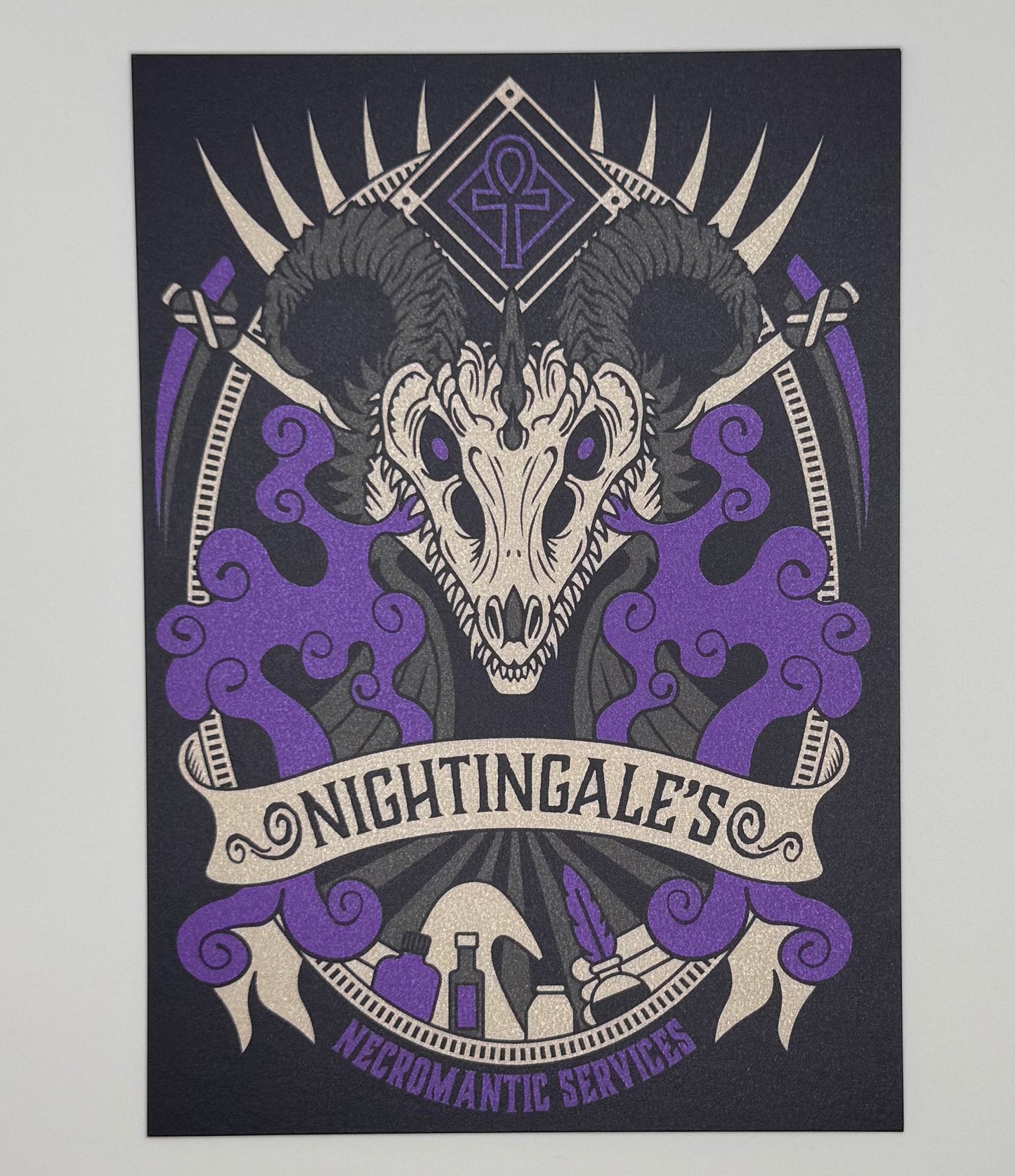 Nightingale's Necromantic Services Postcard