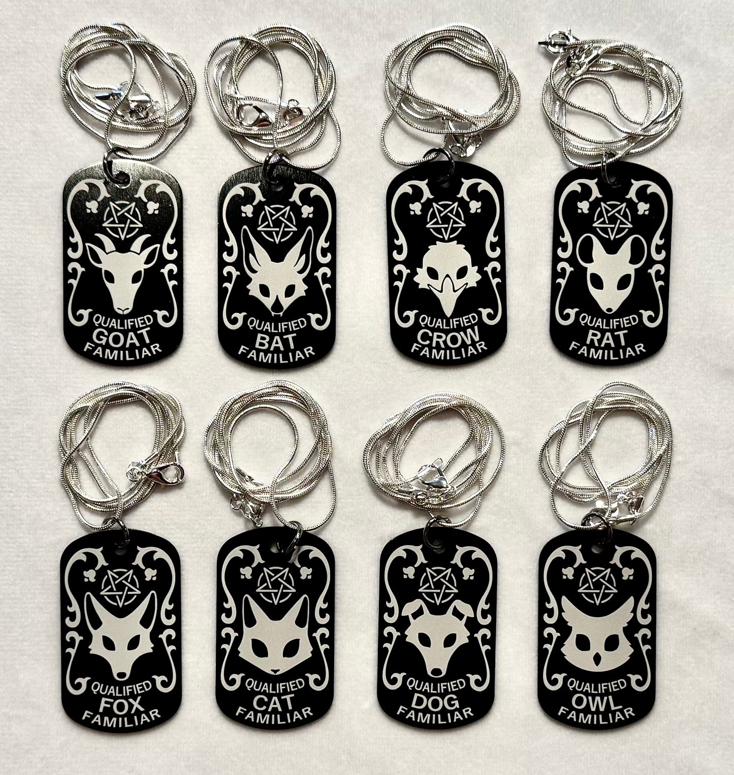 Qualified Familiar Dog Tag Necklace
