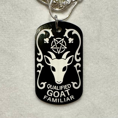 Qualified Familiar Dog Tag Necklace
