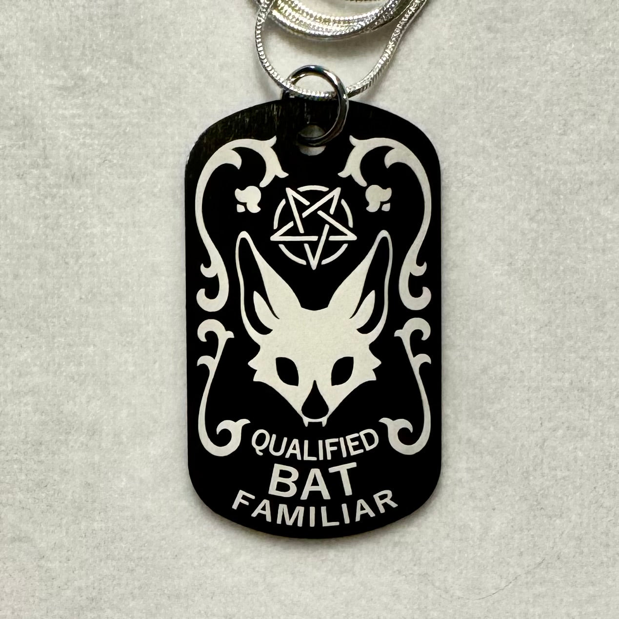 Qualified Familiar Dog Tag Necklace