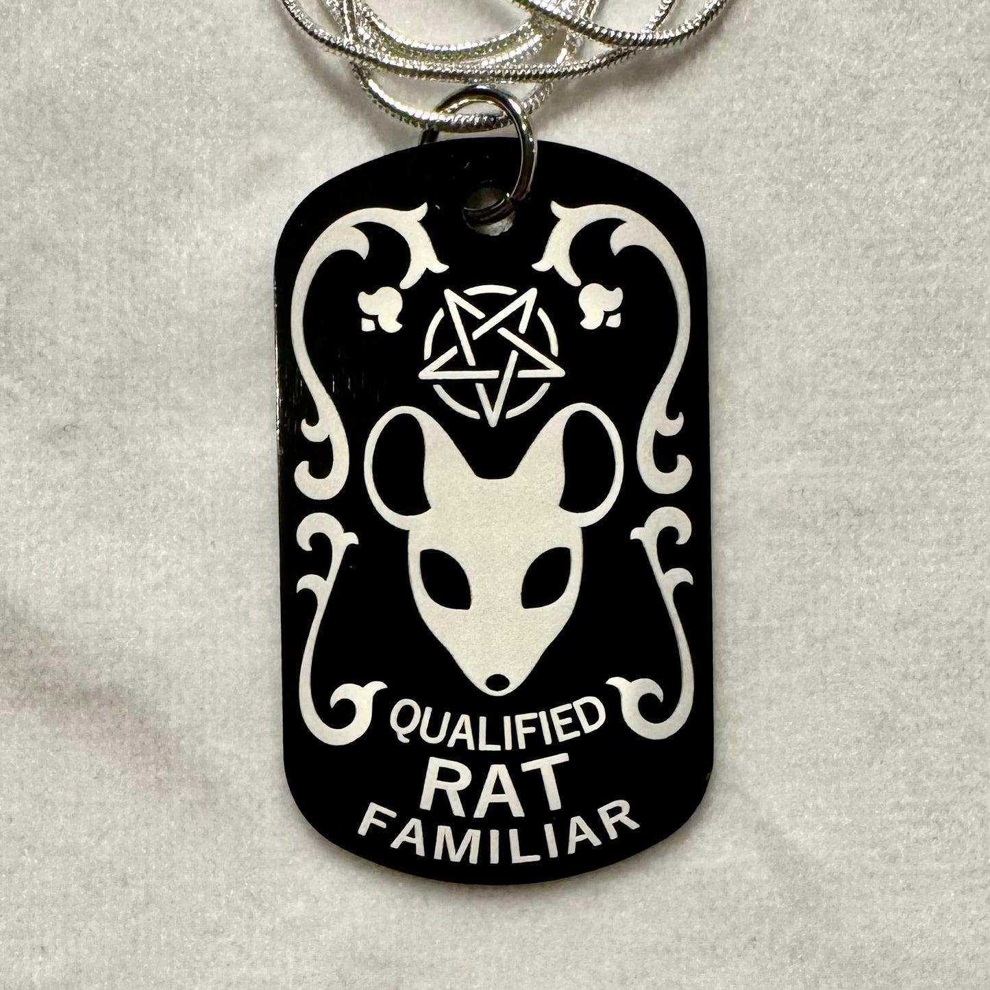 Qualified Familiar Dog Tag Necklace
