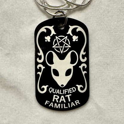 Qualified Familiar Dog Tag Necklace