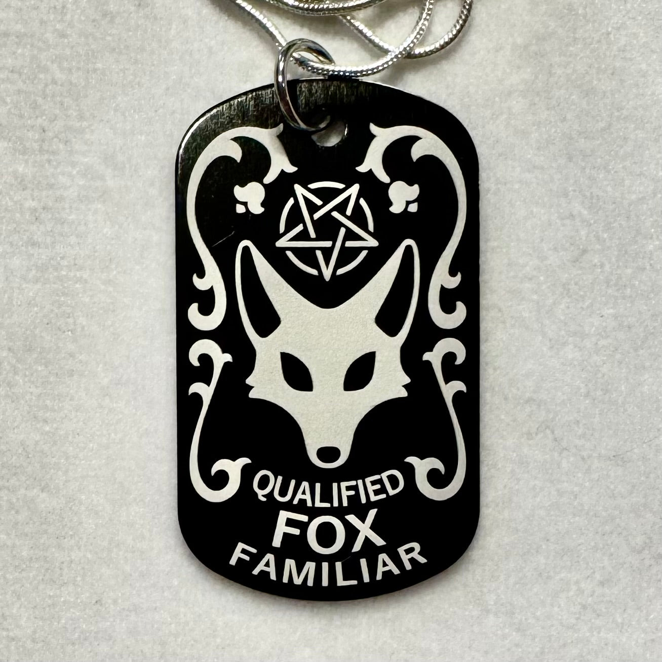 Qualified Familiar Dog Tag Necklace