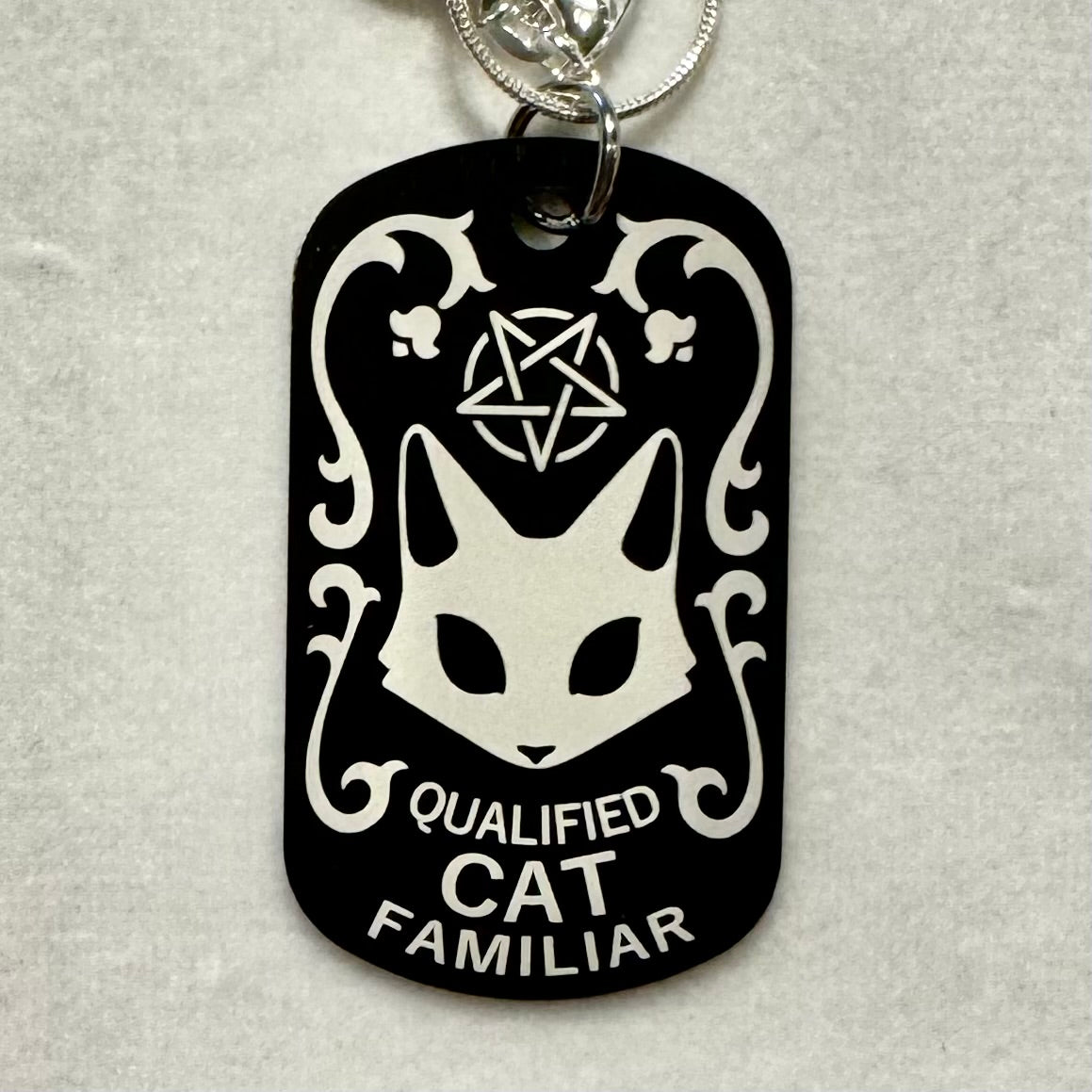 Qualified Familiar Dog Tag Necklace