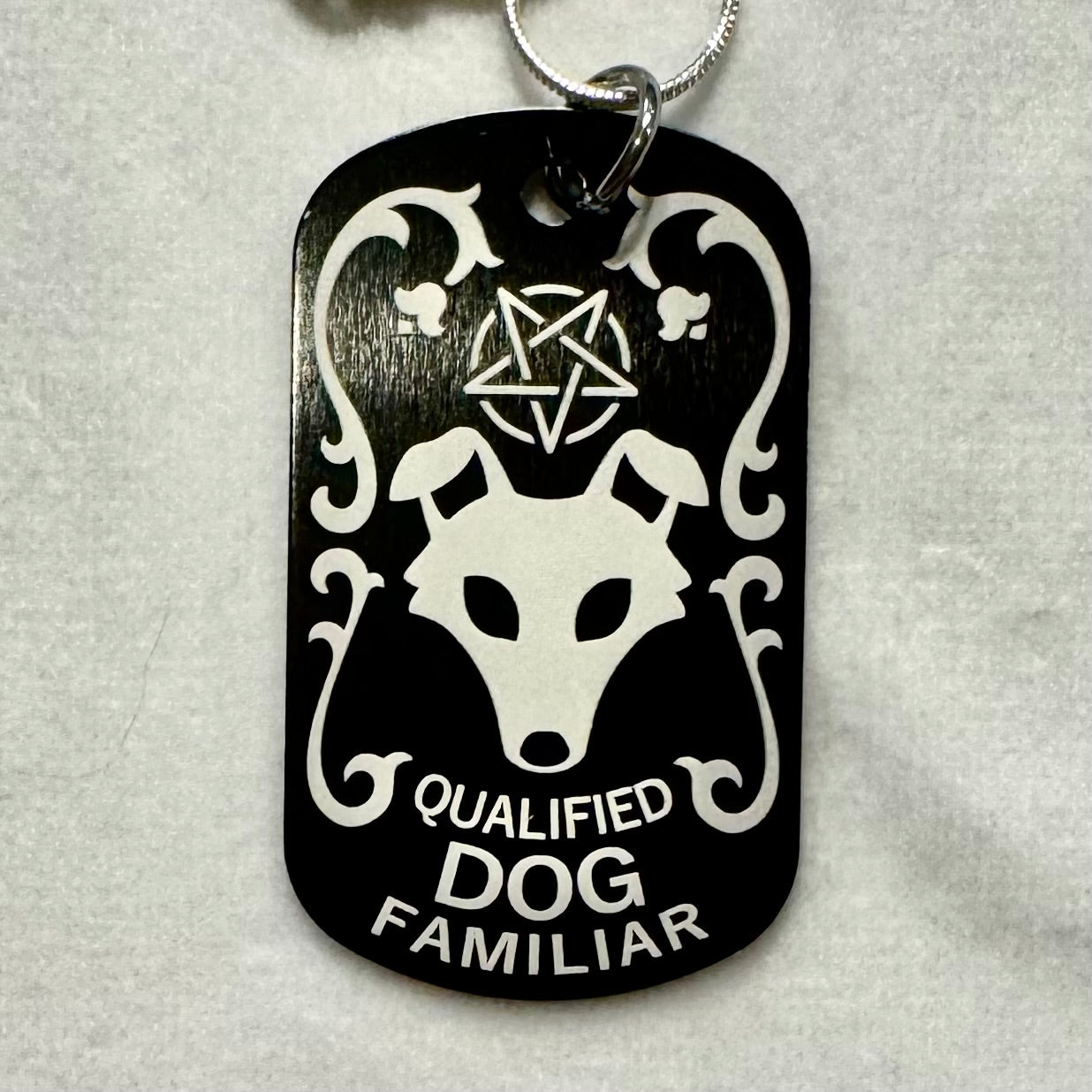 Qualified Familiar Dog Tag Necklace