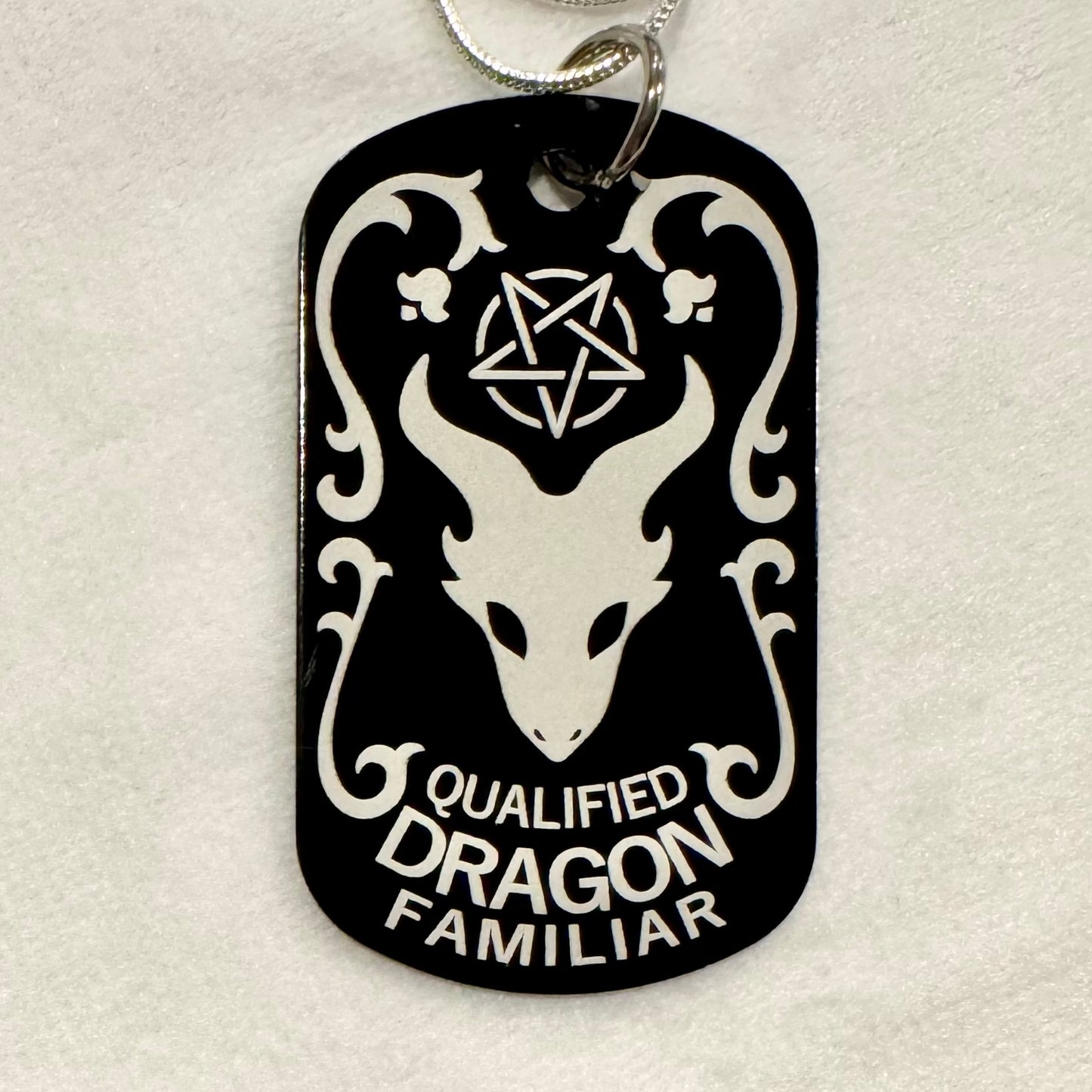 Qualified Familiar Dog Tag Necklace
