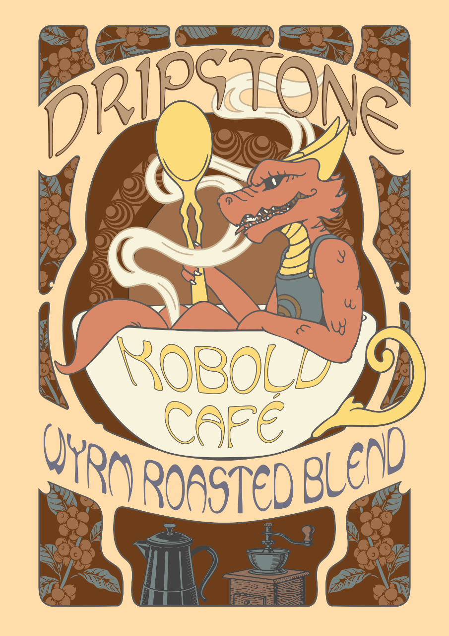 Dripstone Kobold Cafe Print