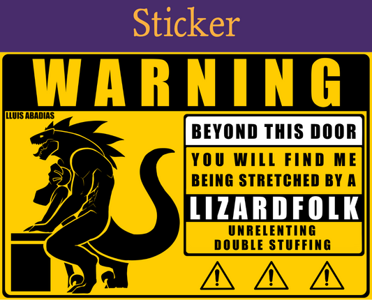 Warning: Lizardfolk Sticker (NSFW)