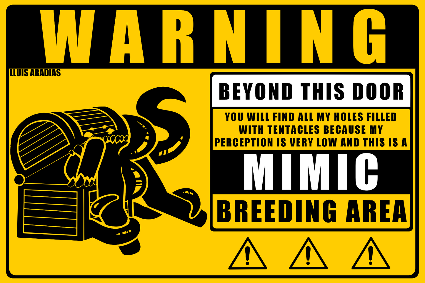 Warning: Mimic Metal Sign (NSFW)