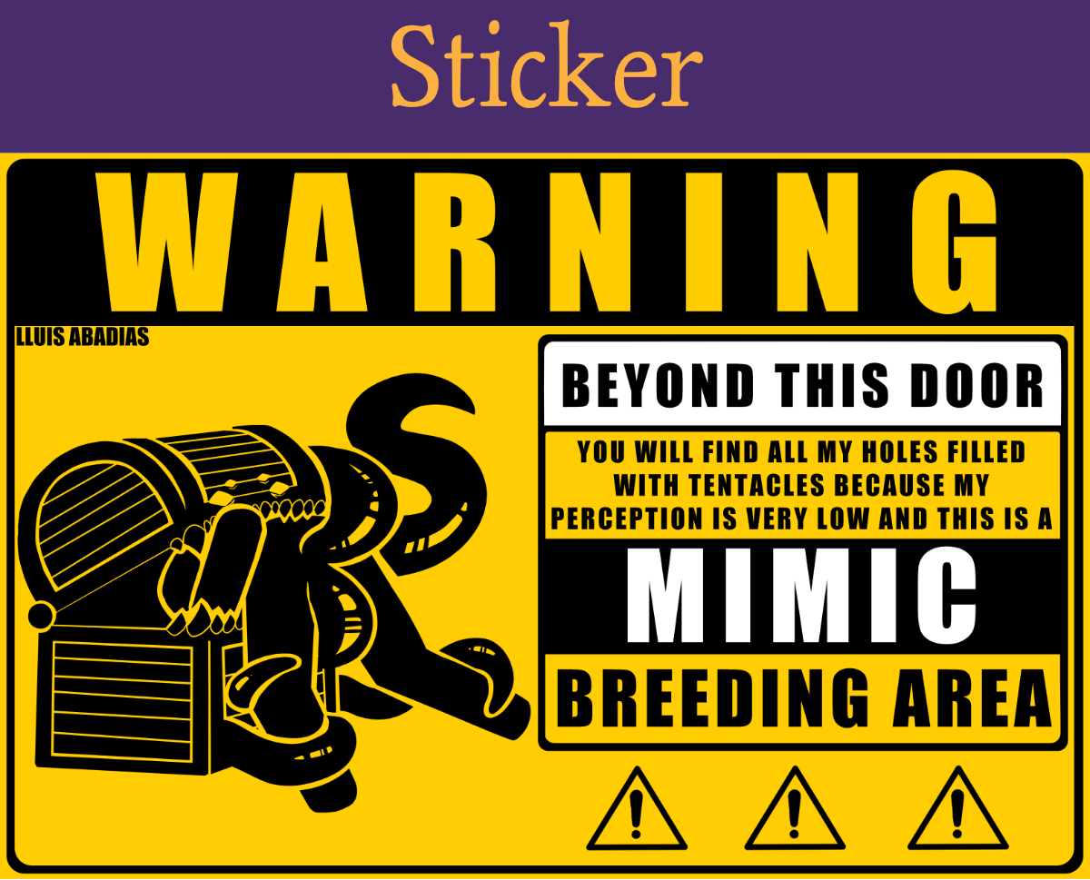 Warning: Mimic Sticker (NSFW)