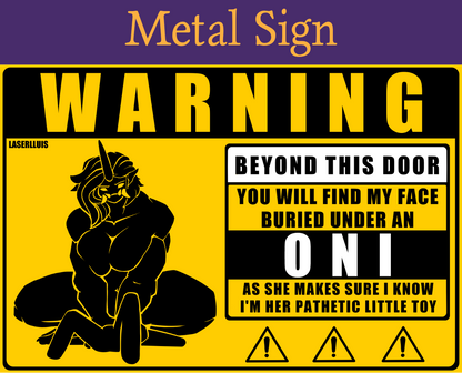 Warning: Oni Metal Sign (NSFW)