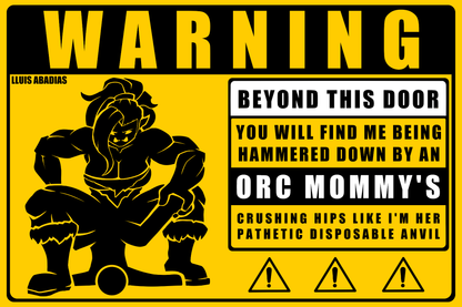 Warning: Orc Mommy Sticker (NSFW)