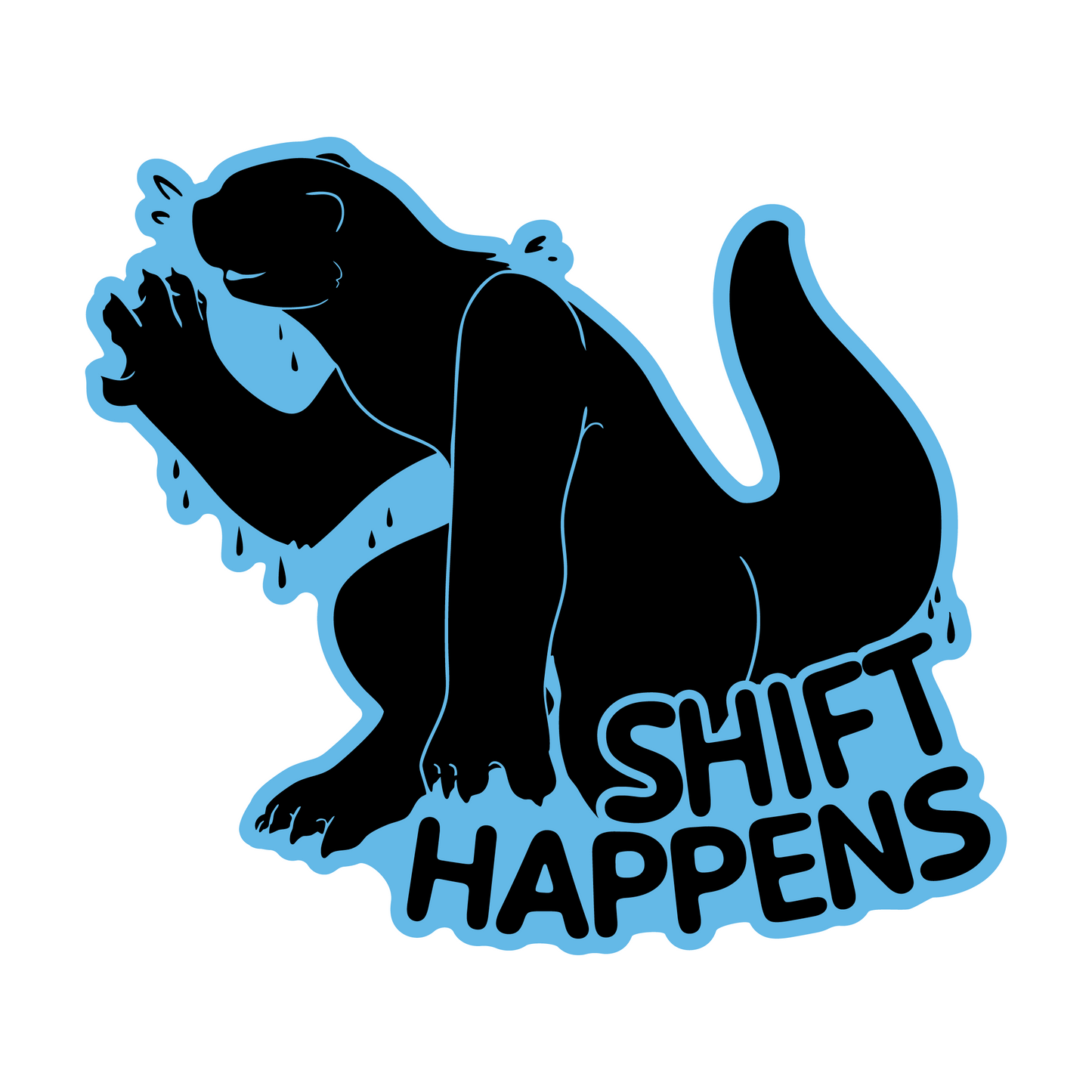 Shift Happens Otter Sticker