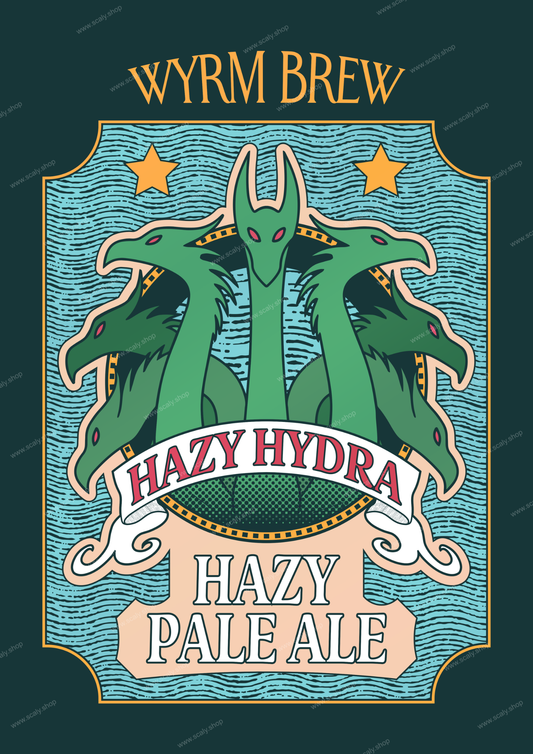 Hazy Hydra A3 Print