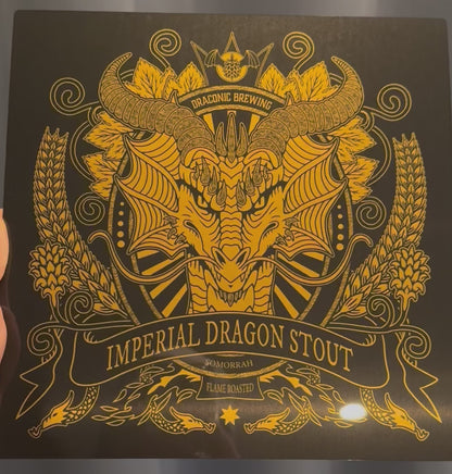 Imperial Dragon Stout 10x10" Metal Print